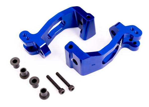 Traxxas 9532X Blue Aluminum Left and Right Caster Blocks C-Hub for Sledge