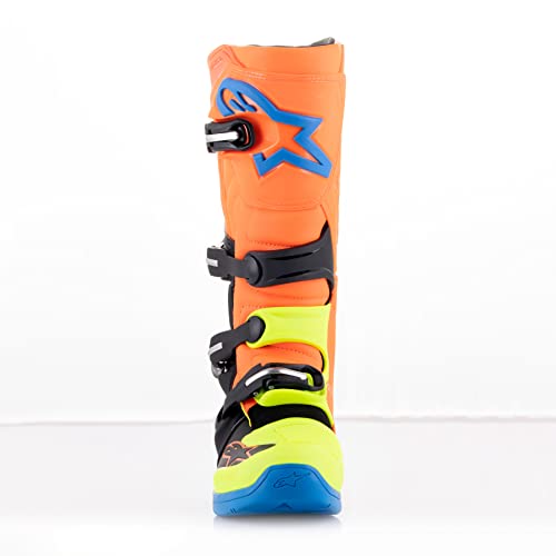 Alpinestars Tech 5 MX Boots (Blue/Orange/Yellow Fluo, 6)