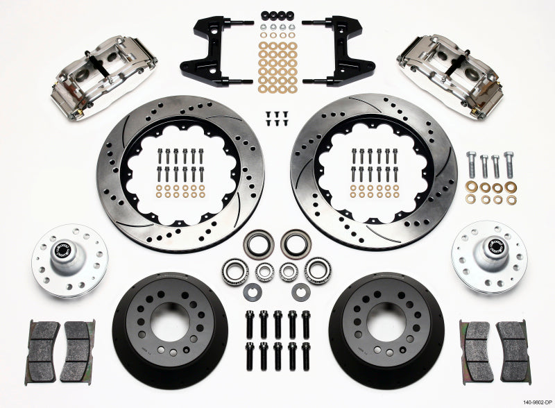 Wilwood Narrow Superlite 6R Front Hub Kit 14.00in Drill Pol 74-80 Pinto/Mustang II Disc Spindle only 140-9802-DP