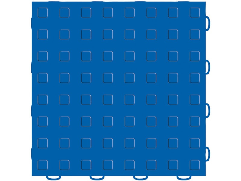 WeatherTech TechFloor 12in x 12in Solid Floor Tile w/ Raised Squares Blue 51T1212SS BL