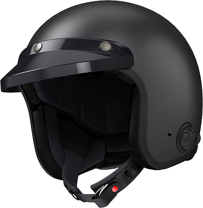 Sena Men's Open Face Helmet, DOT Approved (Matte Black, X-Small)