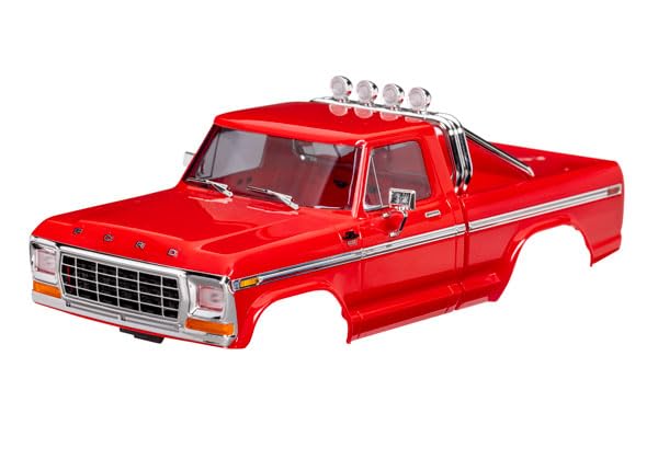 Traxxas RED TRX-4M FORD F-150 CLIPLESS BODY