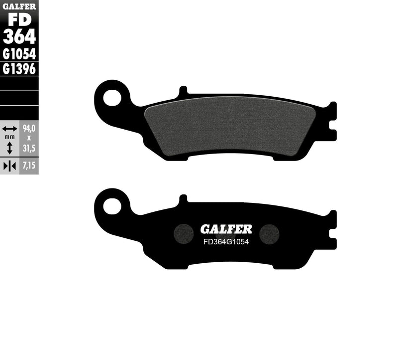 Galfer Semi-Metallic Brake Pads (Front G1054) Compatible With 08-19 YAMAHA YZ250