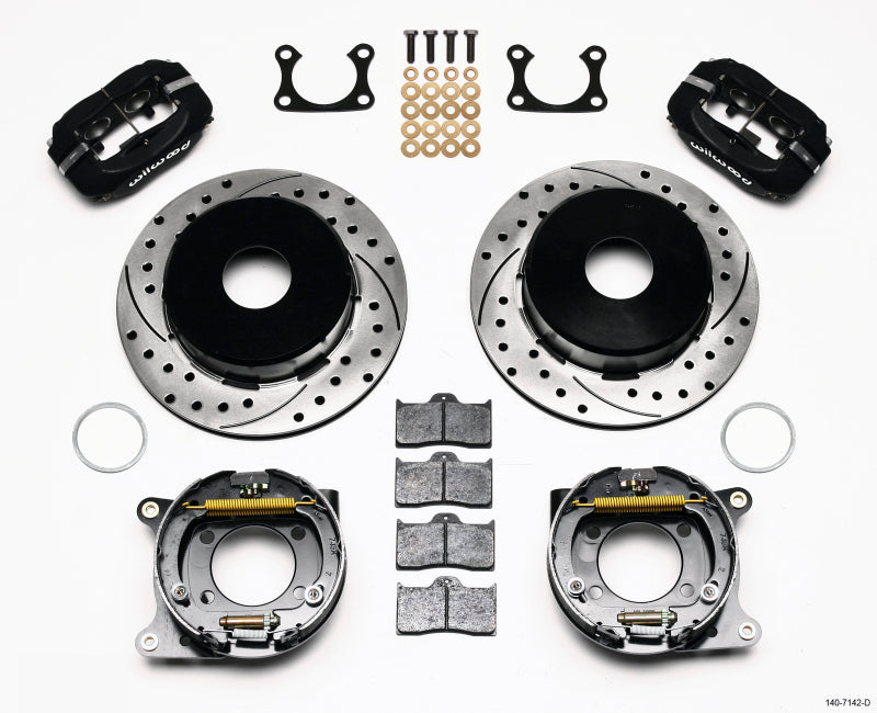 Wilwood Forged Dynalite P/S Park Brake Kit Drilled Big Ford 2.36in Offset Currie Blank 140-7142-D