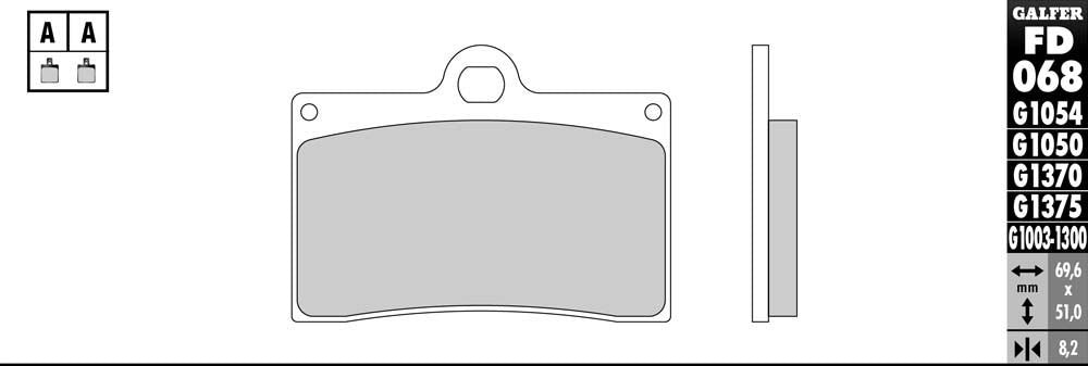 FD068G1375 Galfer Brake Pads Sintered Ceramic Fd068G1375