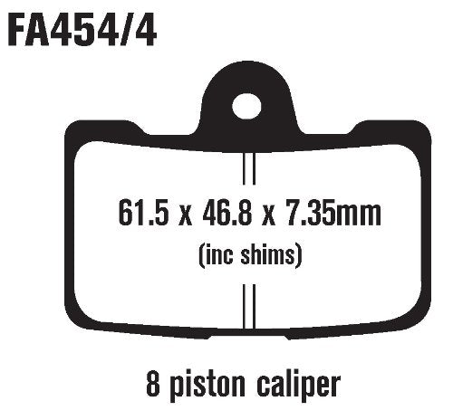 EBC Brakes FA454/4HH Disc Brake Pad Set