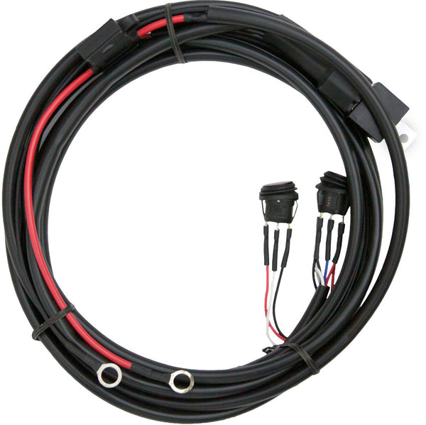 RIGID Radiance Multi-Trigger Harness (2 Switch Single Relay): LED Light Wiring Harness 40200