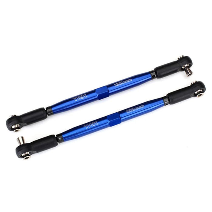 Traxxas TRA7748X Toe links X-Maxx (TUBES blue-anodized 7075-T6 aluminum stronger than titanium) (157mm) (2)/ rod ends