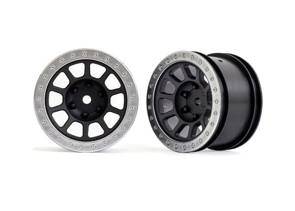 Traxxas Wheels 2.2 Inch Satin Chrome Beadlock Rear 2480