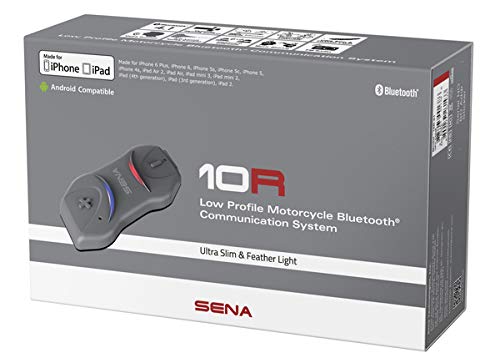 Sena 10R Low Profile Motorcycle Bluetooth Communication System W/O Handlebar Remote 10R-01