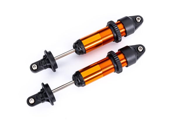 Traxxas 7861T Shocks GTX Medium (Aluminum Orange-Anodized) Assembled w/o Springs (2)