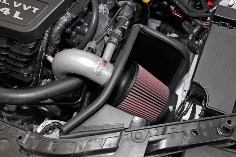 K&N 69 Series Typhoon Performance 13 Chrysler/Compatible with Dodge 200/Avenger 2.4L Silver Cold Air Intake Kit 69-2549TS