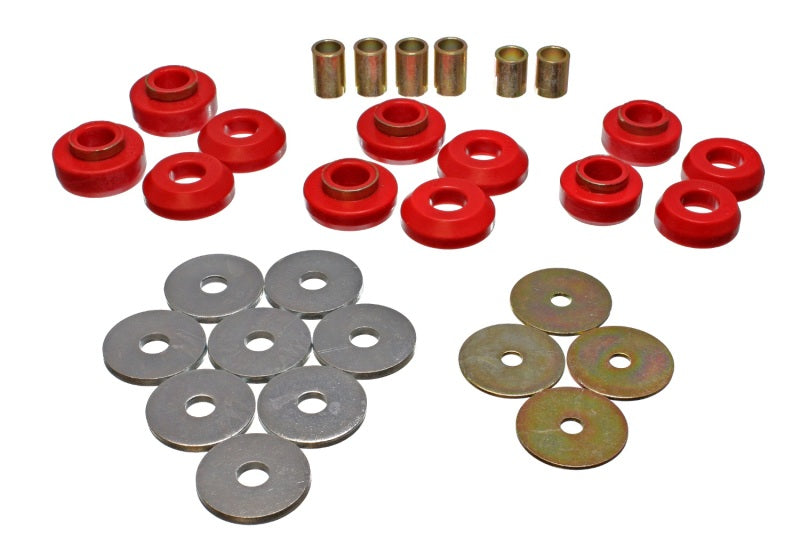 Energy Suspension 75-79 Chevrolet Nova / Chevy II Red Body Mount Set 3.4129R