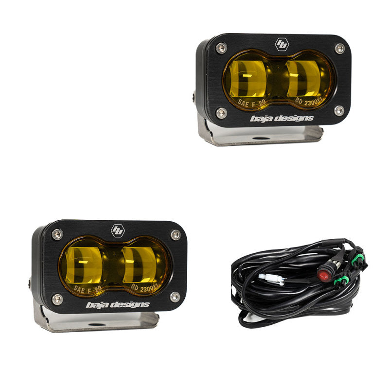 Baja Designs Universal S2 SAE Spot LED (Pair) Amber 237811