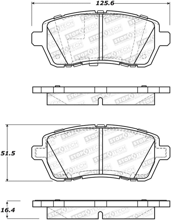 StopTech Street Brake Pads Front 308.1454