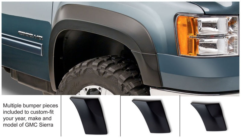 Bushwacker 07-13 GMC Sierra 1500 Fleetside Extend-A-Fender Style Flares 4pc 69.3in Bed Black 40954-02