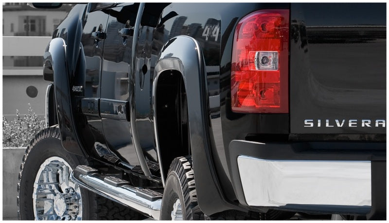 Bushwacker 07-14 Chevy Silverado 2500 HD Fleetside Extend-A-Fender Style Flares 4pc Black 40938-02