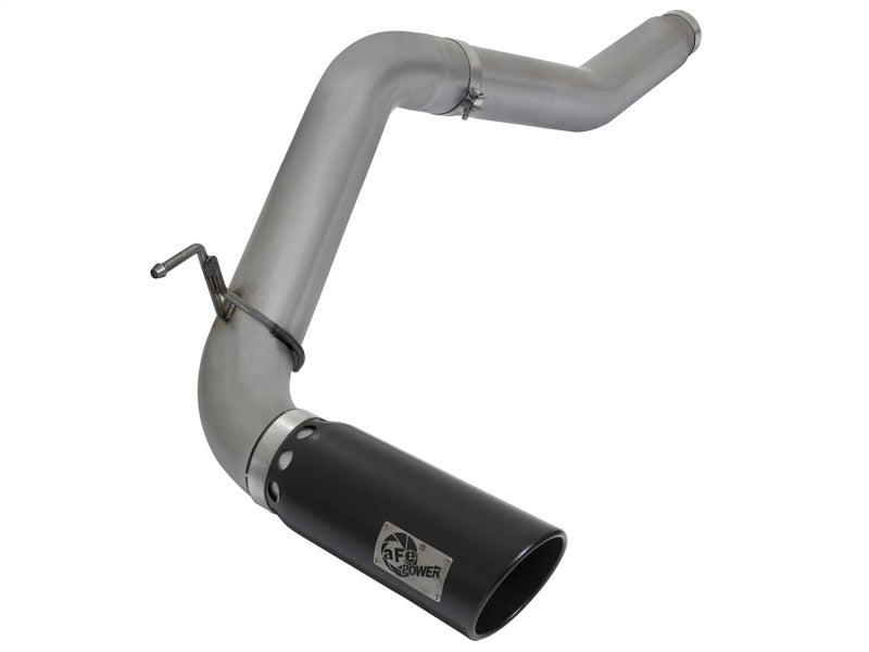 aFe LARGE BORE HD 5in DPF-Back SS Exhaust w/ Black Tip 2016 Compatible with Nissan Titan 5.0L V8 (td) CC SB 49-46112-B