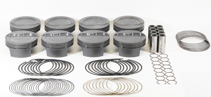 Mahle MS Piston Set SBF Inv 364cid 4.125in Bore 3.400stk 5.400in Rod .927 Pin -16cc 9.4 CR Set of 8 930247925