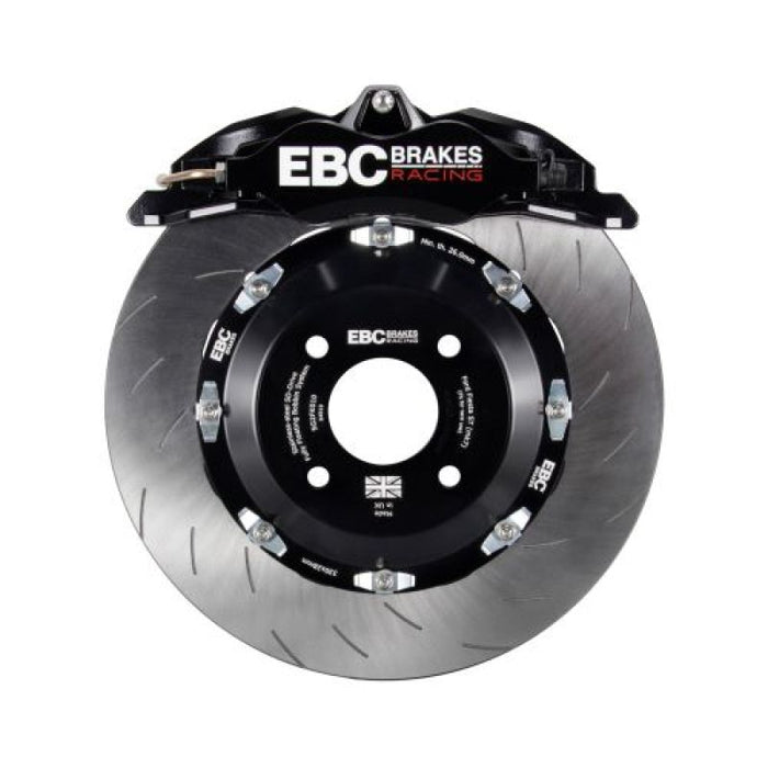 EBC Racing 03-12 Mazda RX-8 Black Apollo-4 Calipers 330mm Rotors Front Big Brake Kit BBK001BLK-1