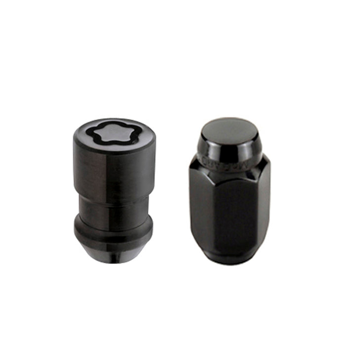 McGard 6 Lug Hex Install Kit w/Locks (Cone Seat Nut) M12X1.5 / 13/16 Hex / 1.5in. Length Black 84658