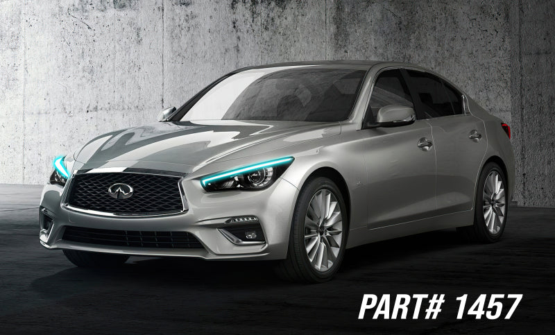 Oracle 14-21 Compatible with Infiniti Q50 RGB+W Headlight DRL Upgrade Kit ColorSHIFT w/ RF Controller SEE WARRANTY 1457-330