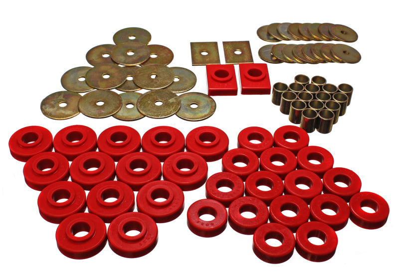 Energy Suspension Gm Body Mount Set Red 3.4120R