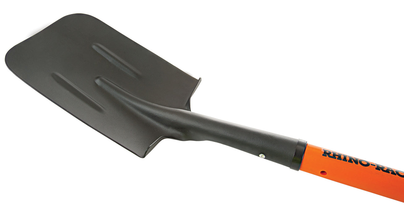 Rhino-Rack Stainless Steel Square Mouth Shovel Orange Handle/Grey Grip 43123