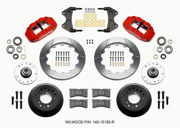 Wilwood Narrow Superlite 6R Front Hub Kit 12.88in Red WWE ProSpindle (5x4.75in 5x5.00in Hub) 140-15155-R