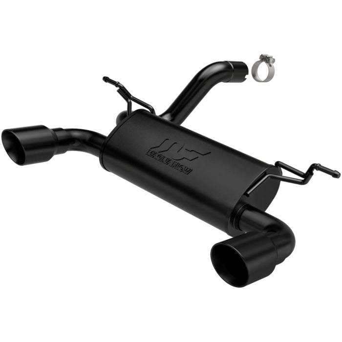 MagnaFlow 2018+ compatible with Jeep Wrangler 3.6L Dual Black Tip Axle-Back Exhaust 19388