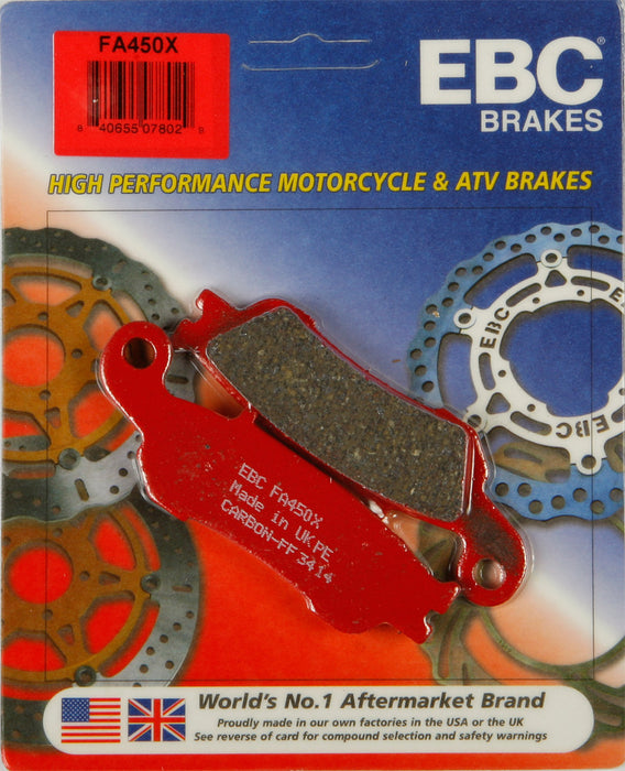 EBC X Series Carbon Brake Pads (Front) Compatible With 08-19 YAMAHA YZ250