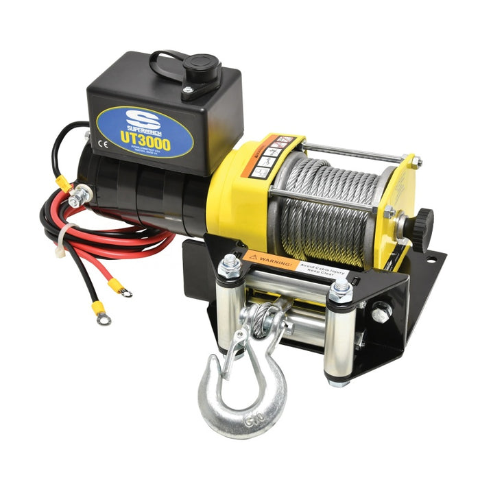 Superwinch 3000 LBS 12V DC 3/16in x 40ft Steel Rope UT3000 Winch 1331200