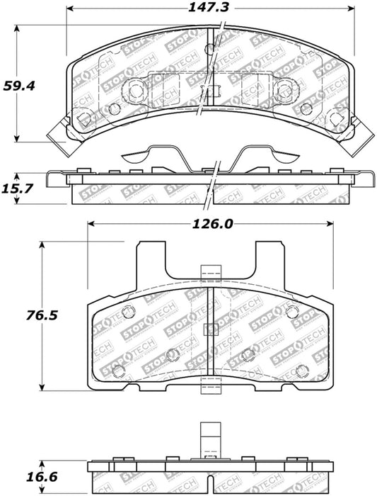 StopTech Street Select Brake Pads Rear 305.0369