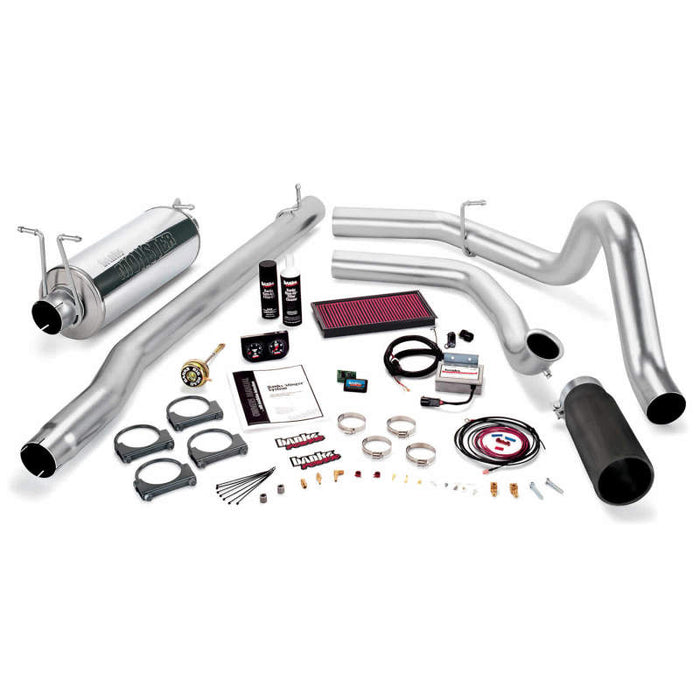 Banks Power 99.5 Ford 7.3L F250/350 Auto Stinger System SS Single Exhaust w/ Black Tip 47531-B