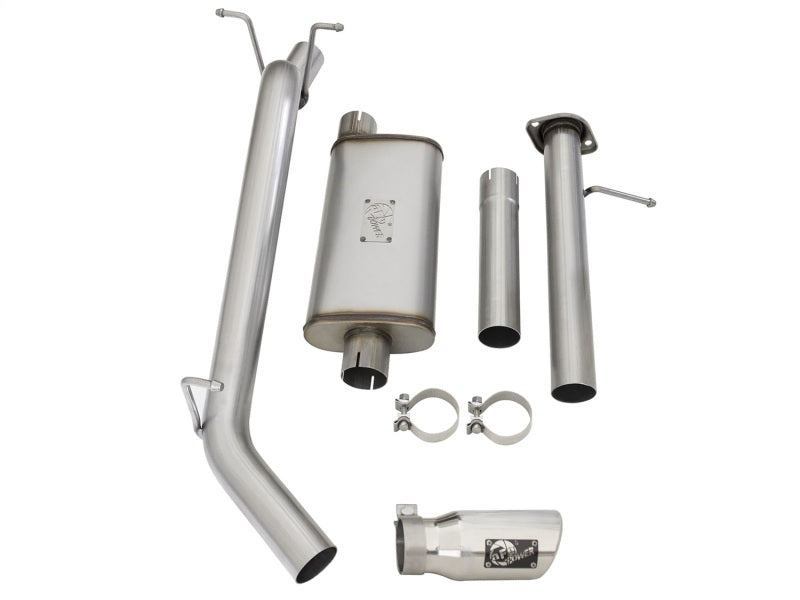 aFe Mach Force-XP Exhaust 3in CB SS 15-17 GM Colorado/Canyon 2.5L/3.6L Side Exit w/ Polished Tip 49-44058-P