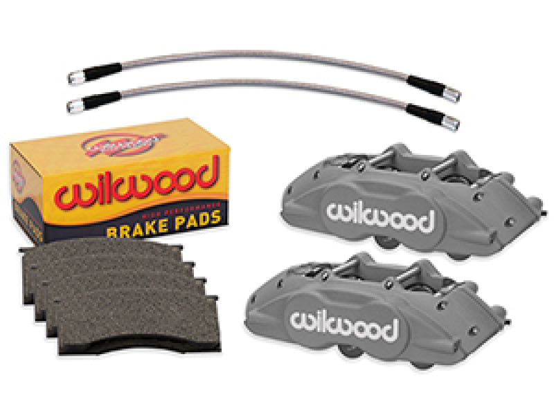 Wilwood 65-67 Ford Mustang D11 Calipers w/ Pads & Lines Anodized 140-16799