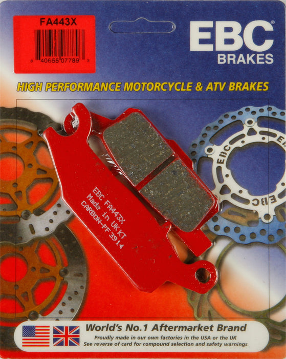 EBC Brakes X-Series Carbon Brake Pads Compatible for Yamaha YFM250R Raptor 2013