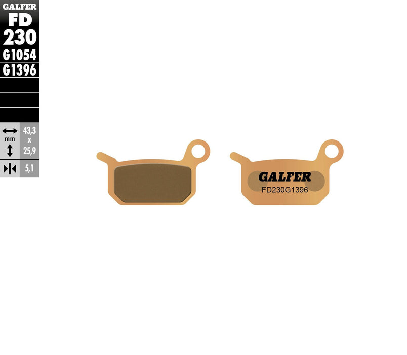 FD230G1396 Galfer Brake Pads Sintered Fd230G1396