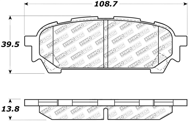 StopTech Street Select Brake Pads Front 305.1004