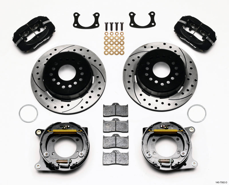 Wilwood Forged Dynalite P/S Park Brake Kit Drilled New Big Ford 2.36in Offset 140-7582-D