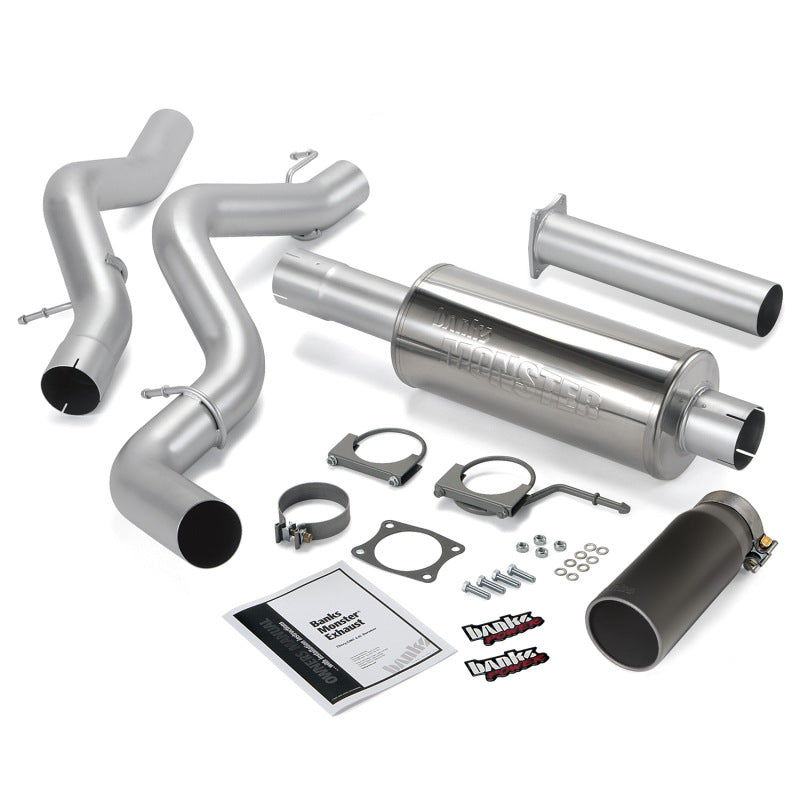 Banks Power 06-07 Chevy 6.6L ECSB Monster Exhaust System SS Single Exhaust w/ Black Tip 48938-B