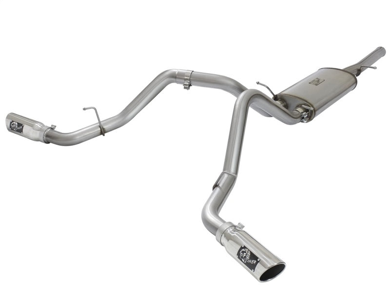 aFe MACH Force-Xp 3in CB SS Dual Exhaust w/Polished Tips 09-16 GM Silverado/Sierra 4.3L/4.8L/5.3L 49-44071-P