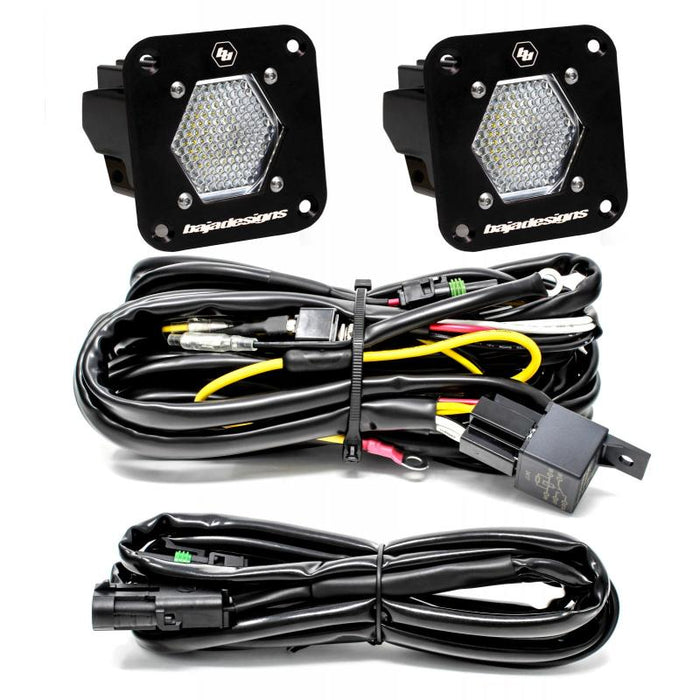 Baja Designs S1 Work/Scene LED Light Backup Kit w/ Mounting Bracket Pair 387809