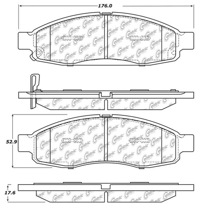 StopTech Street Touring 05 Compatible with Nissan Titan Front Brake Pads 308.1183