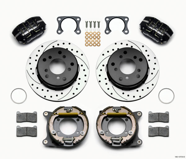 Wilwood Dynapro Lug Mount P/S Park Brake Kit Drilled Big Ford 2.00in Off Bronco 5 x 5.50 140-13733-D