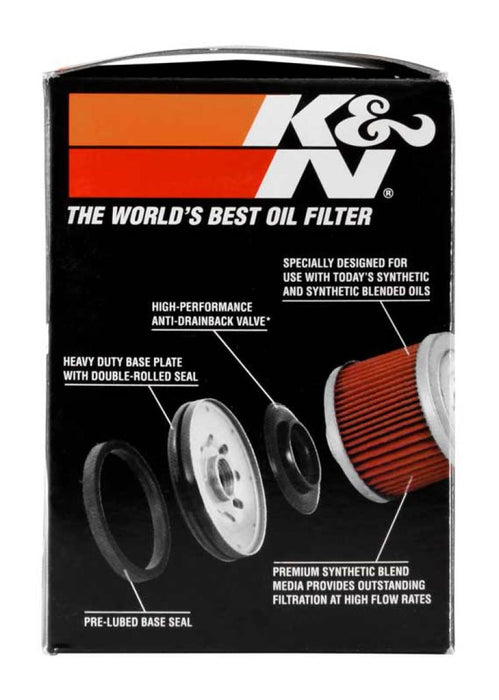 K&N Motorcycle Oil Filter: High Performance, Premium, Designed to be used with Synthetic or Conventional Oils: Fits Select Artic Cat Vehicles, KN-621