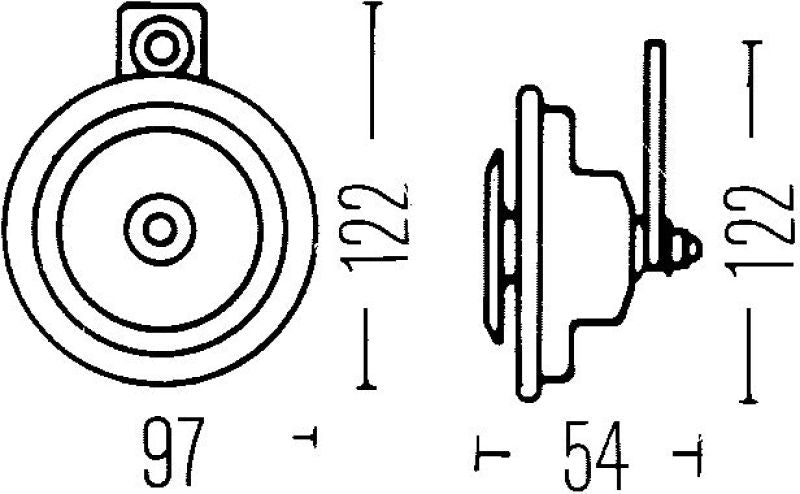 Hella Sharptone Horn Kit 12V 415/350Hz Yellow (3BB922000731 = H31000001) (Min Qty 360) H31000001