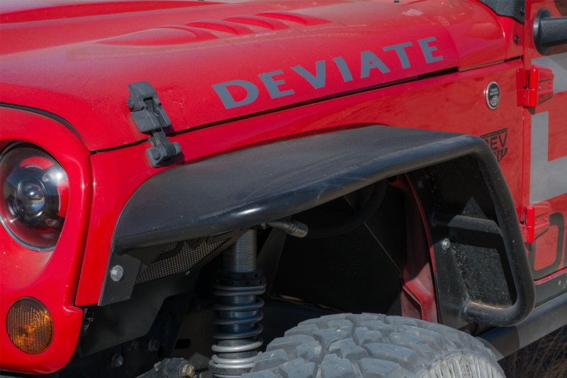 DV8 Offroad 07-18 compatible with Jeep Wrangler JK Front & Rear Flat Tube Fenders FENDB-02