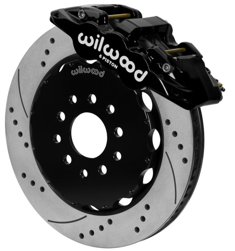Wilwood AERO6 Front Big Brake Kit 14.00in Drilled Black Rotor 97-13 Chevrolet Corvette C5/C6/Z06 140-15705-D
