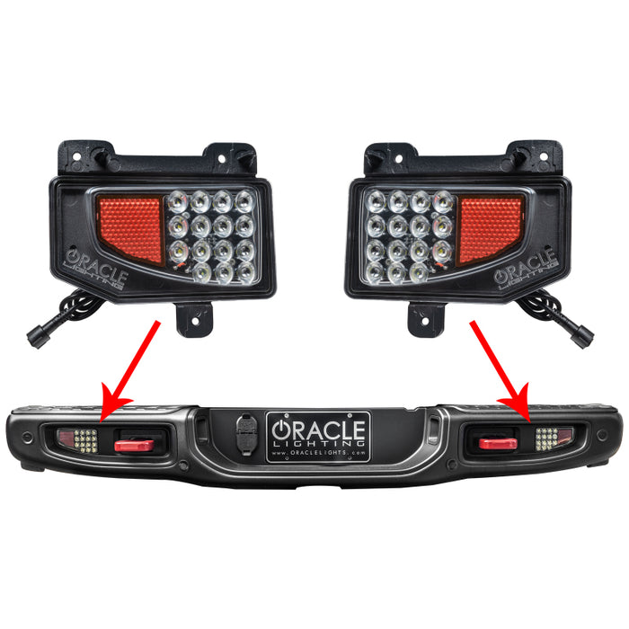 Oracle Rear Bumper LED Reverse Lights compatible with Jeep Gladiator JT 6000K SEE WARRANTY 5878-504